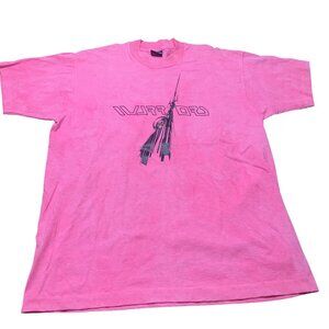 Vintage Single Stitch Screen Stars Best Warriors Hot Pink Size XL